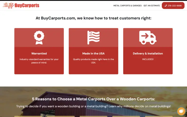 Buycarports new website